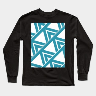 Geometric Futures #7 - Pattern Modular Synth Glitch Art Long Sleeve T-Shirt